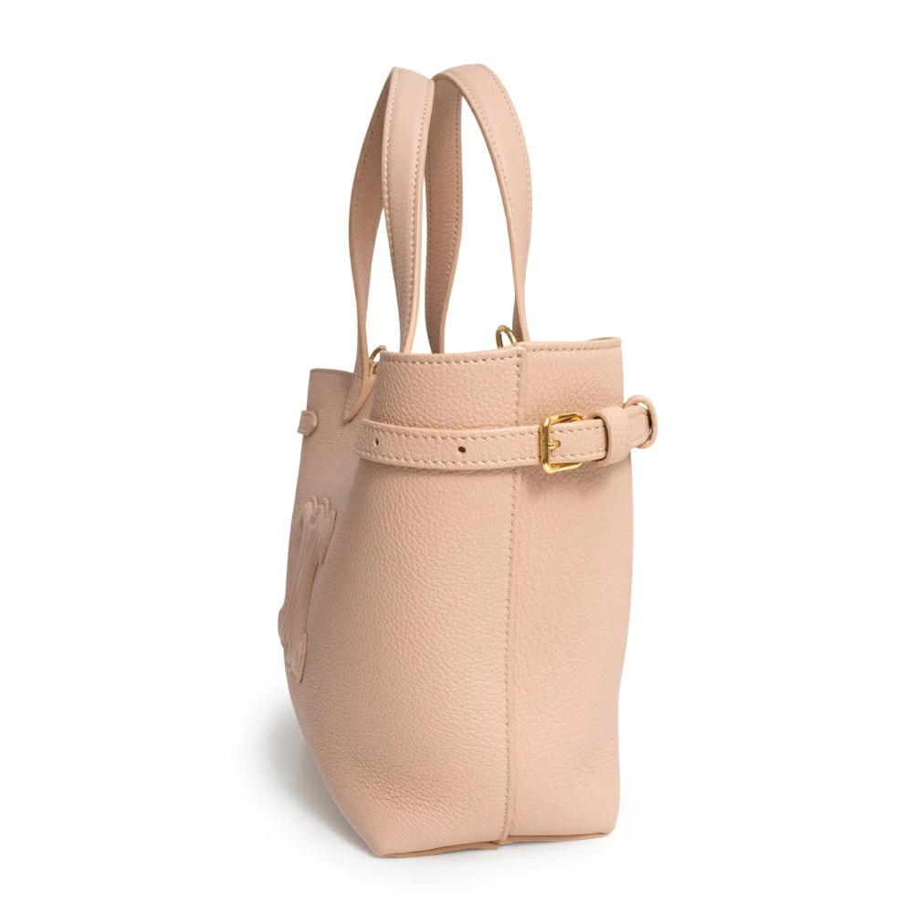 Celine Cabas Anais Cuir Triomphe Crossbody Shoulder Handbag Grained Soft Peach - Picture 5 of 9
